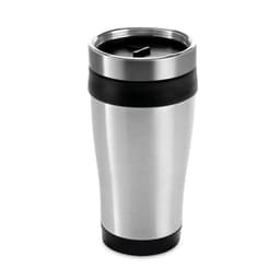 BATUM. Copo de viagem em aço inox e PP, térmico com parede dupla isolada a ar 420 mL Code.: 94625 - foto 1