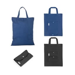 SIENA. Sacola dobrável em 50% algodão, 30% algodão reciclado e 20% poliéster reciclado (140 g/m²) Code.: 92328 - foto 2