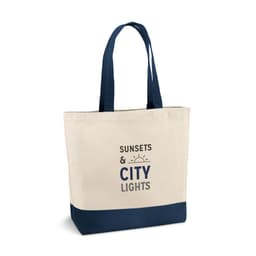 EDMONTON. Sacola 100% algodão canvas (280 g/m²) com bolso interior e alças e fundo coloridos Code.: 92822 - foto 3