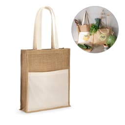 BRAGA. Sacola em 100% juta (240 g/m²) e bolso em 100% algodão (140 g/m²) Code.: 92823 - foto 2