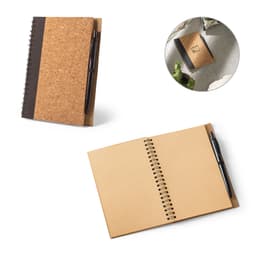VICENTE. Caderno B6 de capa dura em cortiça e PET 100% reciclado, com páginas lisas recicladas Code.: 93285 - foto 2