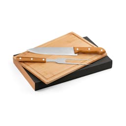 ALIOLI BOARD. Kit churrasco em caixa kraft com tábua em bambu e 2 utensílios em aço inox e bambu Code.: 94143 - foto 4