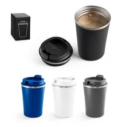 PHELPS. Copo de viagem térmico em aço inox e PP, de parede dupla isolada a vácuo (470 mL) Code.: 94772 - foto 2