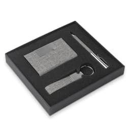 Kit Escritório Porta Cartão, Chaveiro e Caneta Metálica - Code.: CJ150 - foto 1