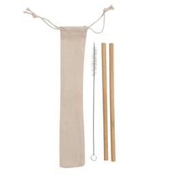 KIT CANUDOS DE BAMBU COM ESCOVA DE LIMPEZA - Code.: 15227 - foto 1