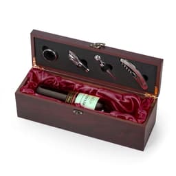 KIT VINHO  CAIXA DE MADEIRA 4 PEÇAS  PORTA GARRAFA  - Code.: 13197 - foto 1
