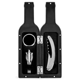 KIT VINHO PLÁSTICO RESISTENTE 3 PEÇAS FORMATO GARRAFA  - Code.: 11871 - foto 1