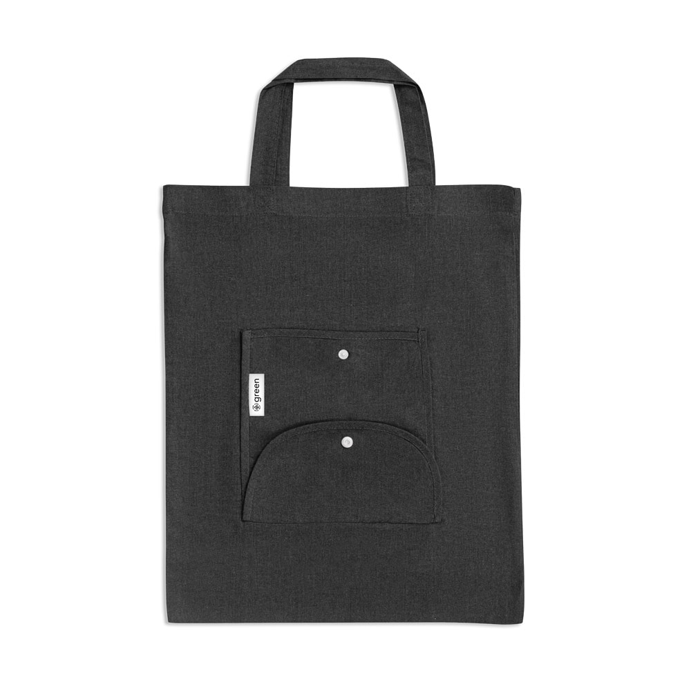 SIENA. Sacola dobrável em 50% algodão, 30% algodão reciclado e 20% poliéster reciclado (140 g/m²) Code.: 92328