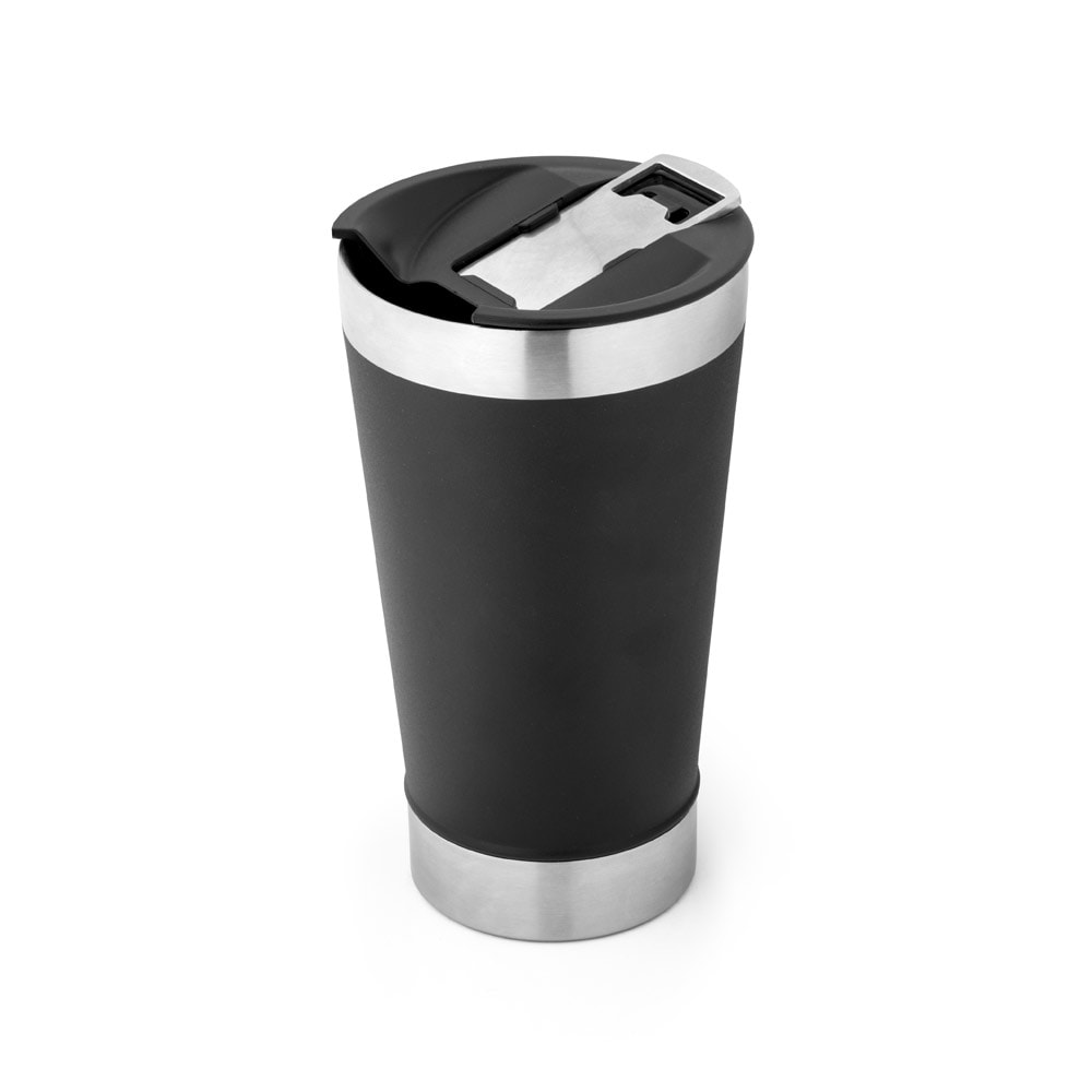 HALPERT LID. Copo de viagem em aço inox térmico, com parede dupla isolada a vácuo (630 mL) Code.: 94266