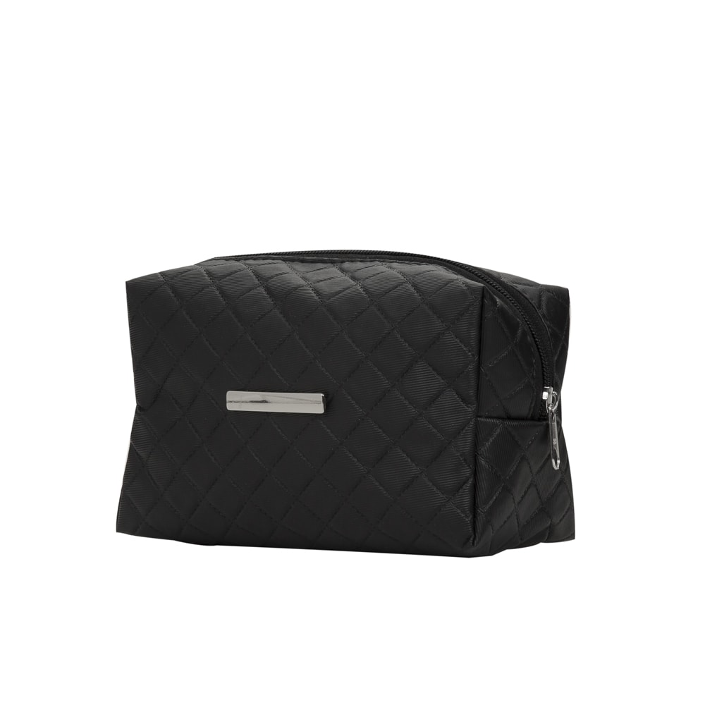 NECESSAIRE PUFF MATELASSÊ C/ DETALHE PRATA  - Code.: 13295